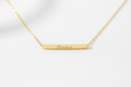 Engraved Name Gold Bar Necklace - Emma