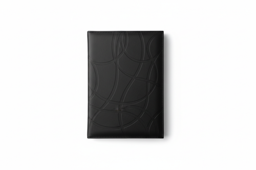 Flat Black Leather Notebook