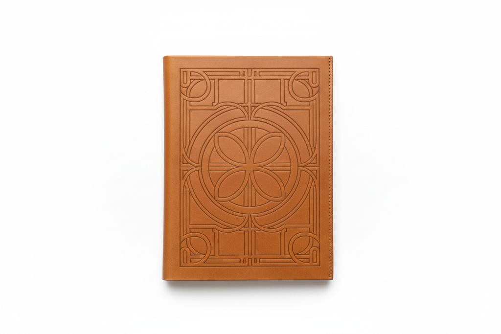 Flat Geometric Leather Journal