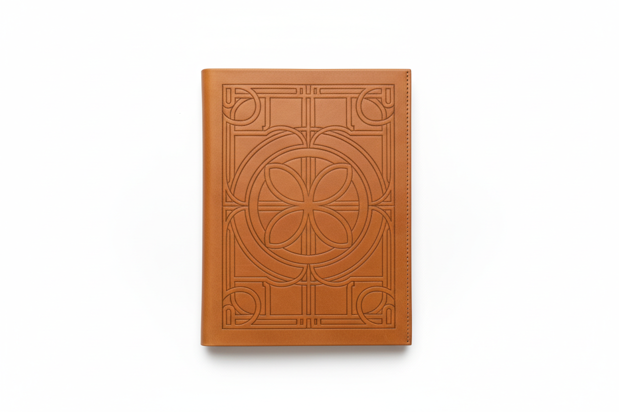 Flat Geometric Leather Journal
