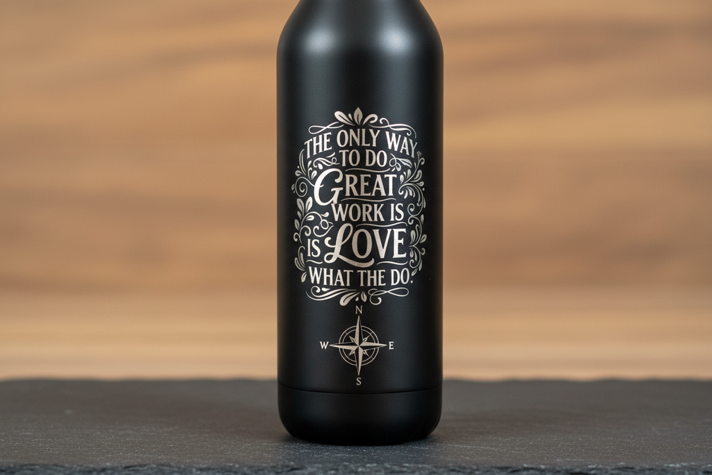Quote Engraved Water Bottle