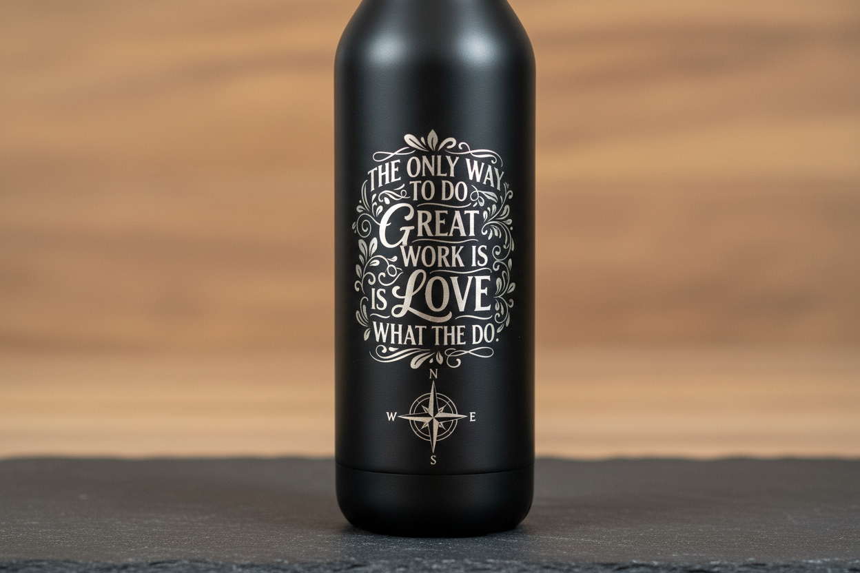 Quote Engraved Water Bottle