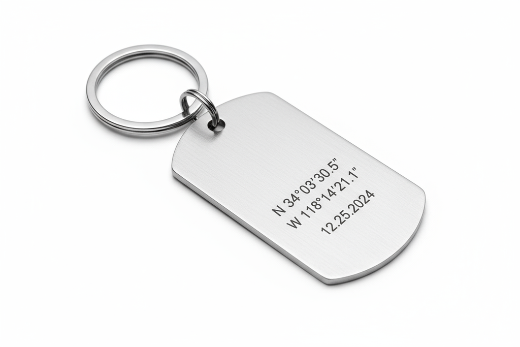 Thin Silver Military Dog Tag