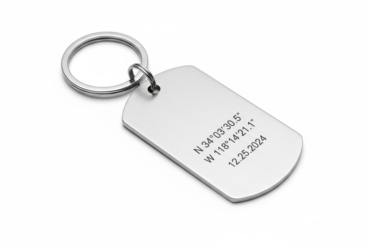 Thin Silver Military Dog Tag